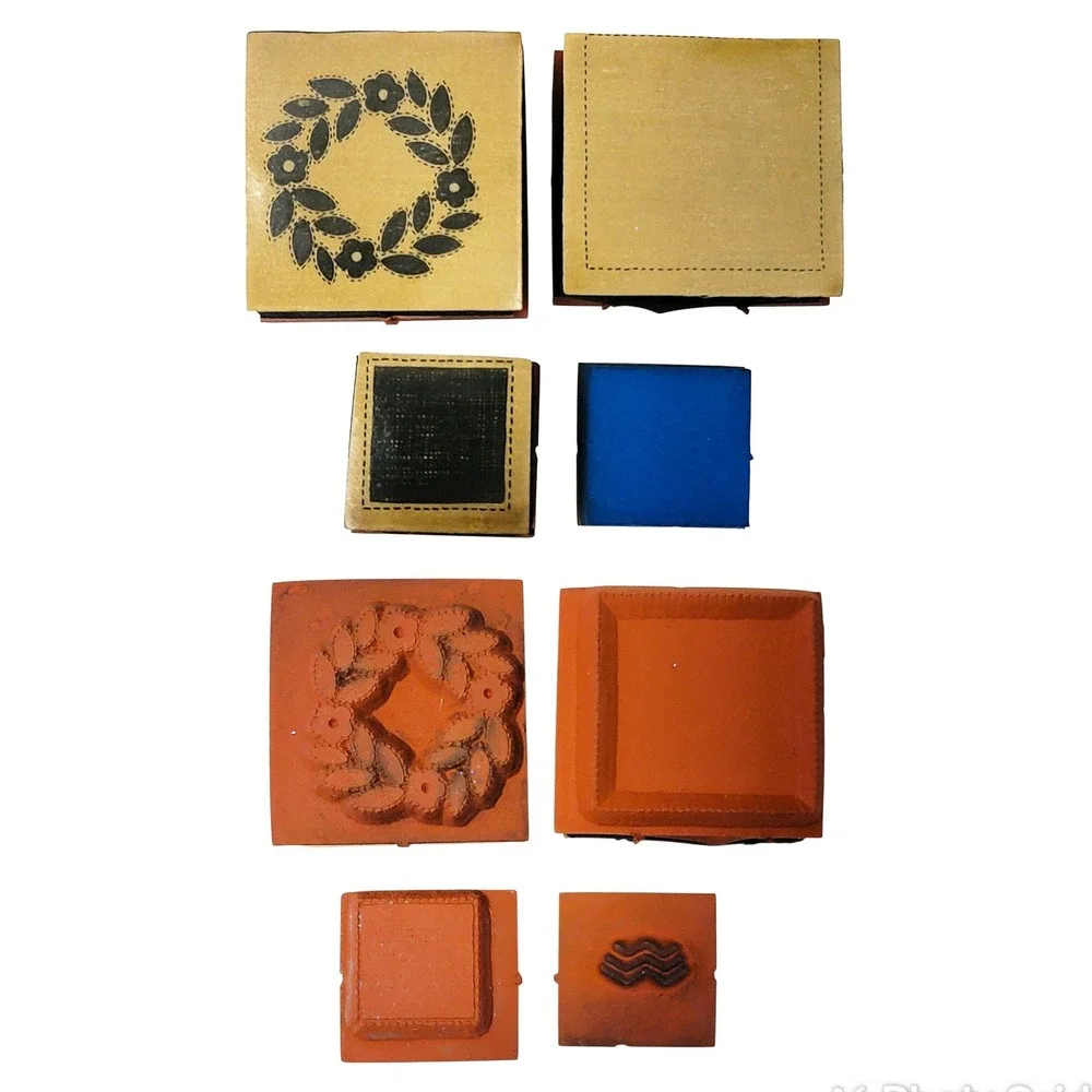 Accent Detail Background Rubber Stamps Lot of 15 Stars Hearts Floral Pattern Dot